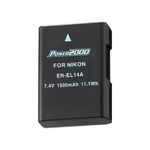 Power2000 EN-EL14A Lithium-Ion Replacement Battery for Nikon